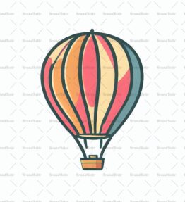 Verspielter Heißluftballon